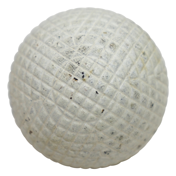 Circa 1880 Auchterlonie Gutta Percha Golf Ball - Excellent Condition - 95% Paint