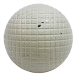 Circa 1890's Silvertown Line Cut Gutty Golf Ball - 100% Paint!