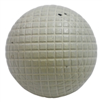 Circa 1890's Silvertown Line Cut Gutty Golf Ball - 100% Paint!