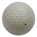 Circa 1890's Silvertown Line Cut Gutty Golf Ball - 100% Paint!