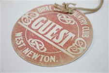 1906 Women's US Amateur Championship at Brae Burn CC Guest Badge - Only One Known!