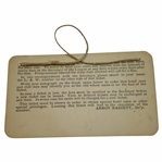 1898 League of American Wheelmen Member Ticket #115135 Issued to USGA President Herbert Jacques 