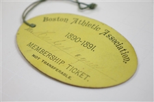 1890-1891 Boston Athletic Association Membership Ticket Issued to USGA President Herbert Jacques