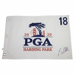 Brooks Koepka Signed 2020 PGA Championship at Harding Park Embroidered Flag JSA #HH26992