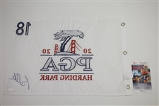 Brooks Koepka Signed 2020 PGA Championship at Harding Park Embroidered Flag JSA #HH26992