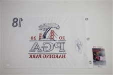 Rickie Fowler Signed 2020 PGA Championship at Harding Park Embroidered Flag JSA #EE39049