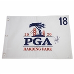 Dustin Johnson Signed 2020 PGA Championship at Harding Park Embroidered Flag JSA #EE39758
