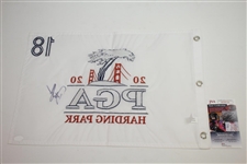 Dustin Johnson Signed 2020 PGA Championship at Harding Park Embroidered Flag JSA #EE39758