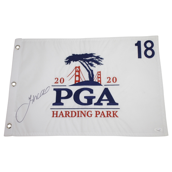 Gary Woodland Signed 2020 PGA Championship at Harding Park Embroidered Flag JSA #HH26981