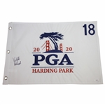 Viktor Hovland Signed 2020 PGA Championship at Harding Park Embroidered Flag JSA #HH26985