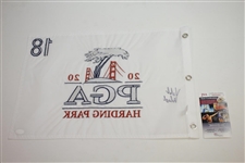 Viktor Hovland Signed 2020 PGA Championship at Harding Park Embroidered Flag JSA #HH26985