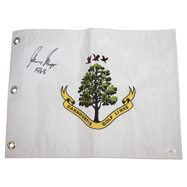 Gary Player Signed Carnoustie Golf Links Embroidered Flag with '1968' JSA #GG75927