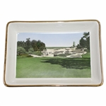 Pine Valley Golf Club 4th Hole Hand Colored Deland Studios Dish - 1960s