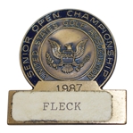 Jack Flecks 1987 US Senior Open Championship Contestant Badge