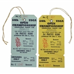 1964 US Open at Congressional Unused 2nd & 3rd Practice Day Tickets - Ken Venturi Winner