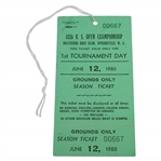 1980 US Open at Baltusrol Unused 1st Tournament Day Ticket - Jack Nicklaus Winner