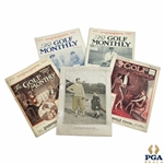 1923 The Golf Monthly Magazines - Five (5)