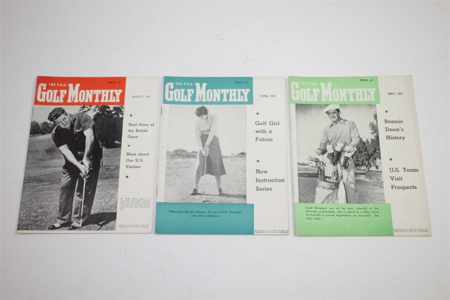 1951 & 1952 The P.G.A. Golf Monthly Golf Magazines - Twenty-One (21)