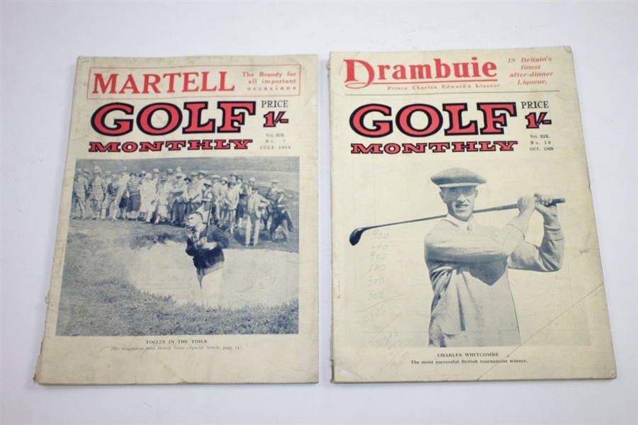 1928 & 1929 Golf Monthly (The Golf Monthly) Golf Magazines - Eight (8)
