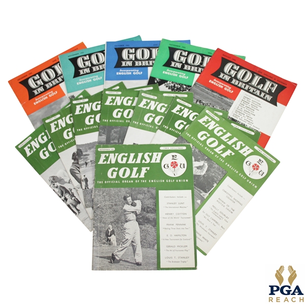 1951 & 1952 'English Golf' Golf Magazines - Thirteen (13)