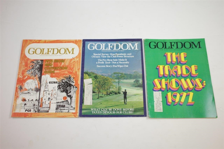 1972 & 1973 Golfdom Golf Magazines - Nine (9)