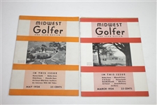 1933 & 1934 Midwest Golfer & Review (Chicago Golfer & CC Review) Golf Magazine - Fifteen (15)
