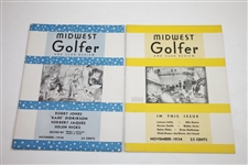 1933 & 1934 Midwest Golfer & Review (Chicago Golfer & CC Review) Golf Magazine - Fifteen (15)
