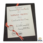 1955 Fourth Annual Intl. PGA Team Matches between USA & Canada at La Jolla CC Program