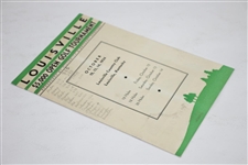 1934 Louisville Open Golf Tournament at Louisville CC Official Program - Horton Smith Win