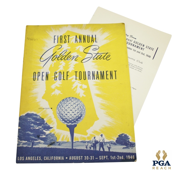 1946 First Annual Golden State Open Golf Tournament Program - Ben Hogan Winner