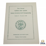 1952 First Annual North & South Seniors Inv. Golf Championship Program - Pinehurst CC