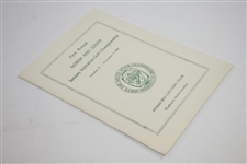 1952 First Annual North & South Seniors Inv. Golf Championship Program - Pinehurst CC