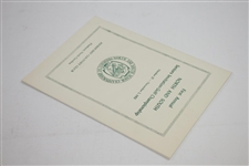 1952 First Annual North & South Seniors Inv. Golf Championship Program - Pinehurst CC