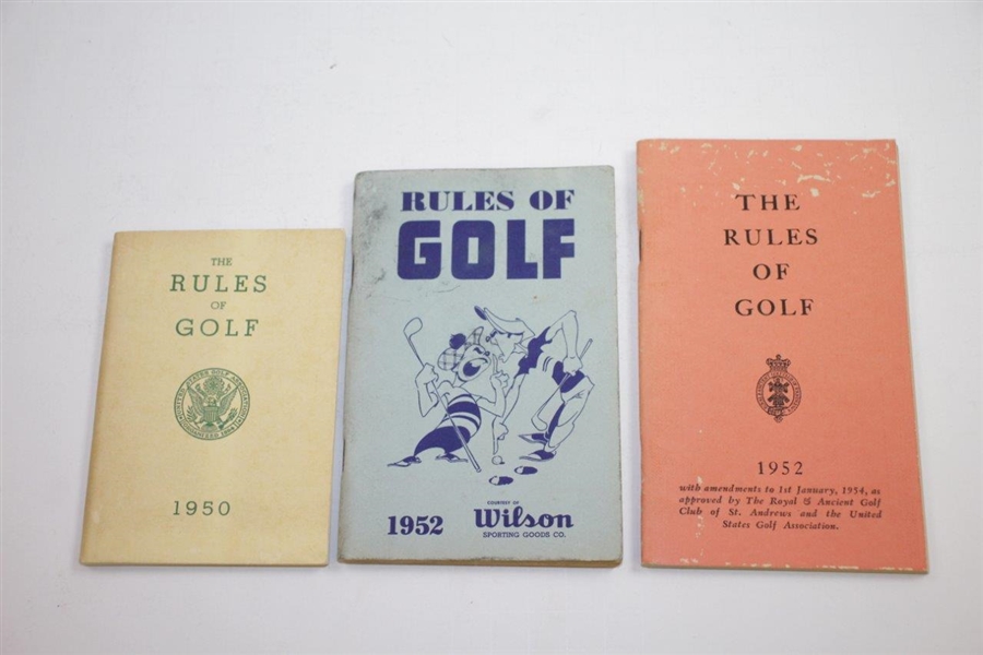 1950-1959 Rules of Golf Booklets - USGA, R&A, & Wilson - Nine (9)