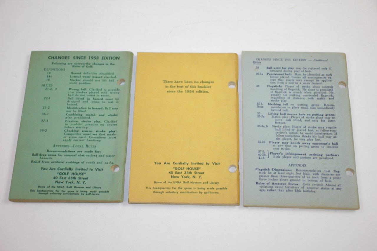 Lot Detail - 1950-1959 Rules of Golf Booklets - USGA, R&A, & Wilson ...