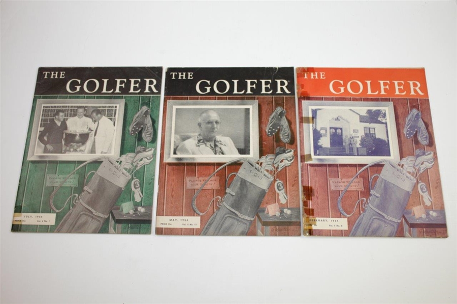 1954 The Golfer (The California Golfer) Golf Magazines - Eleven (11)