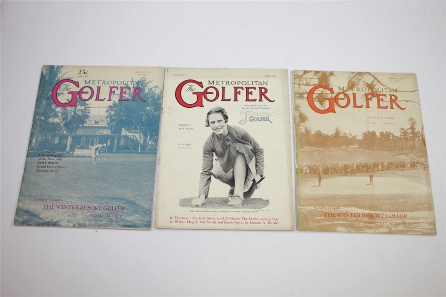 1928, 1929, & 1951 The Metropolitan Golfer Golf Magazines - Eighteen (18)