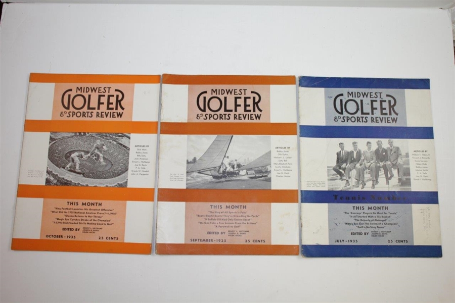 1935 Midwest Golfer & Club Review (Chicago Golfer & CC Review) Golf Magazines - Twelve (12)