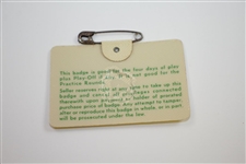 1967 Masters Tournament Series Badge #7661 - Gay Brewer Winner