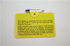 1969 Masters Tournament Series Badge #18886 - George Archer Winner