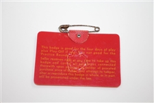 1972 Masters Tournament Series Badge #14800 - Jack Nicklaus Winner