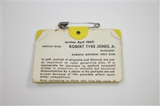 1973 Masters Tournament Series Badge #19433 - Tommy Aaron Winner