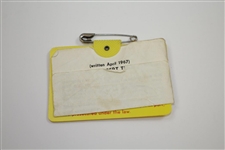 1975 Masters Tournament Series Badge #8215 - Jack Nicklaus Winner