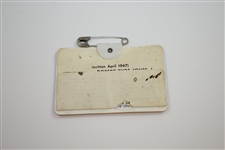 1976 Masters Tournament Series Badge #8557 - Ray Floyd Winner