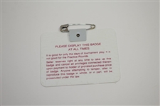 1986 Masters Tournament Series Badge #X11499 - Jack Nicklaus Winner