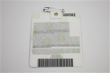 2010 Masters Tournament Series Badge #Q00582 - Phil Mickelson Winner