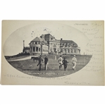 1905 Postcard from Newport Country Club Depicting Round in Play & Clubhouse