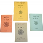1942, 1947, 1949, & 1967 USGA The Rules of Golf Booklets