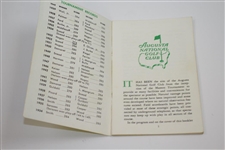 1960 Masters Tournament Spectator Guide - Arnold Palmer Winner