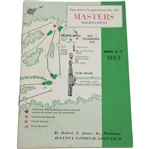1963 Masters Tournament Spectator Guide - Jack Nicklaus Winner